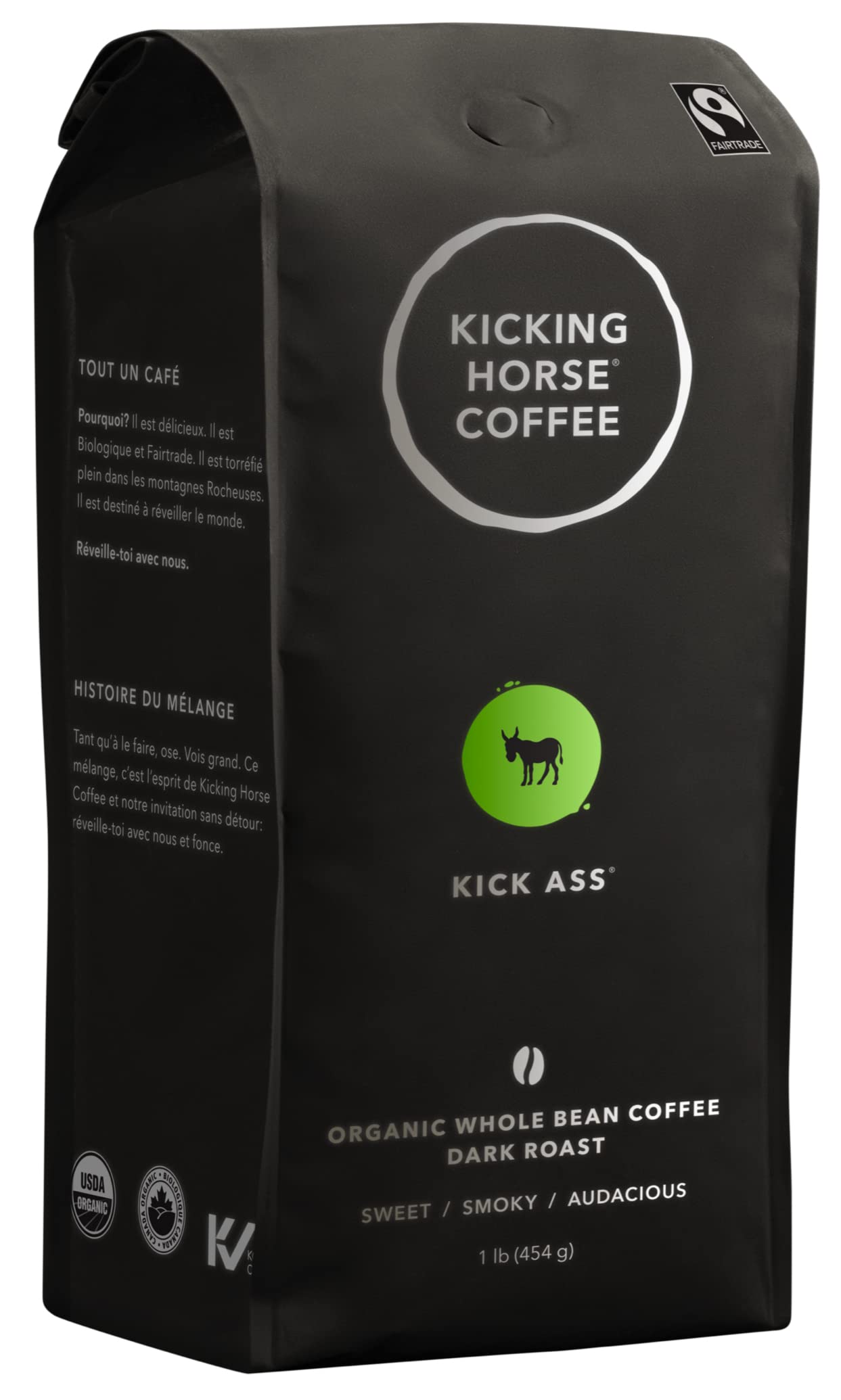 Kicking Horse Kick Ass  Dark Roast Whole Bean Coffee 454g