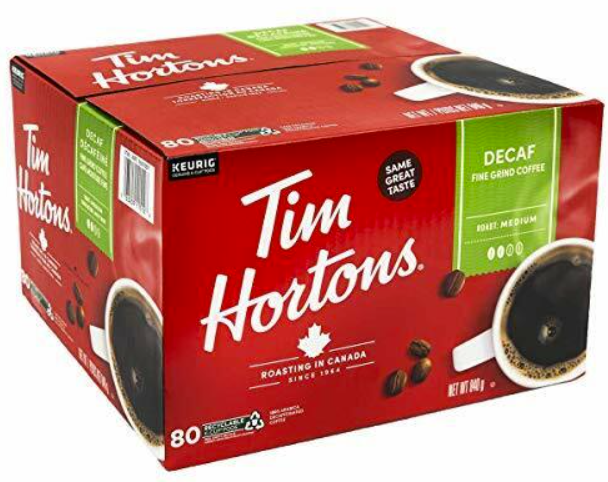 Tim Hortons Decaf Coffee K cups 80ct