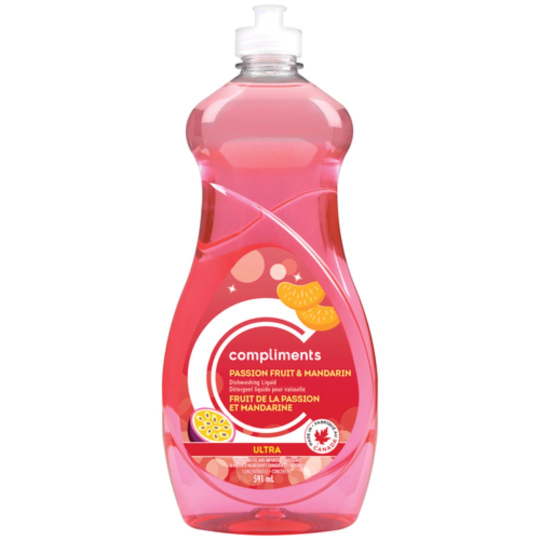 Compliments Ultra Passion Fruit & Mandarin Dishwashing Liquid 591 mL CHECK SKU