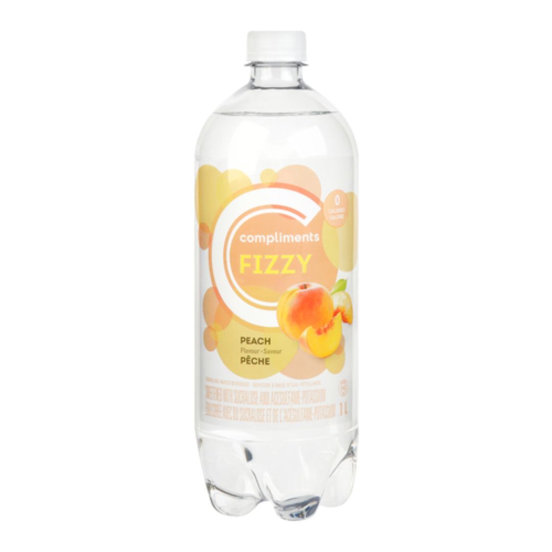 Compliments Peach Sparkling Water 1 L