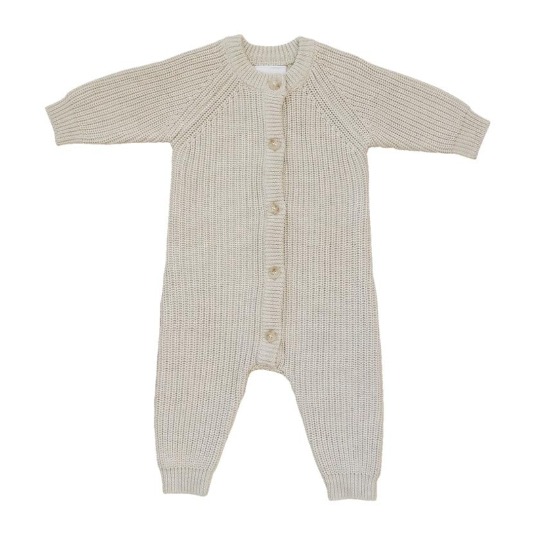 Mebie Baby Oatmeal Knitwear Romper 18-24mos