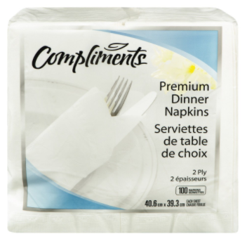 Compliments Dinner Napkins 100 EA