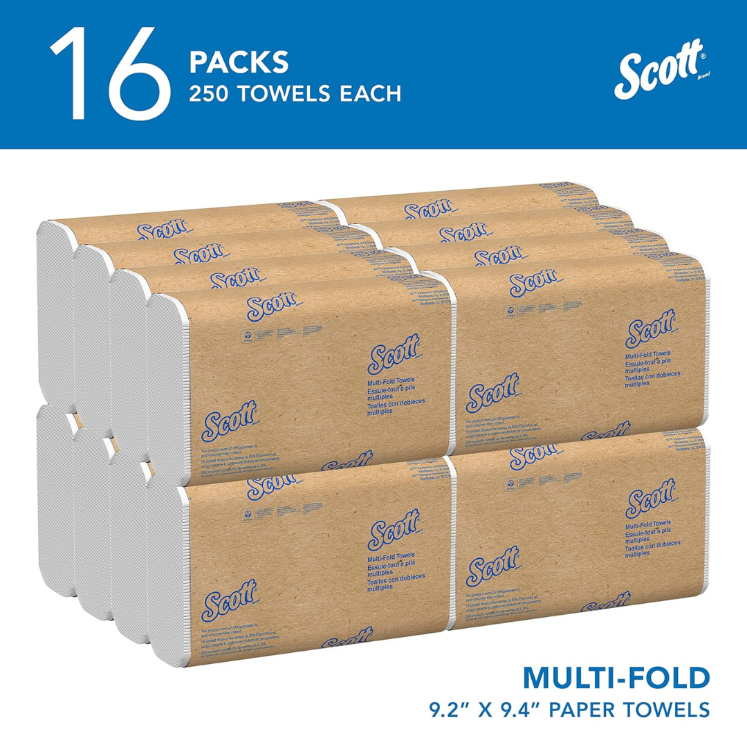 Scott Multifold Paper Towels White 250 Sheets x 16