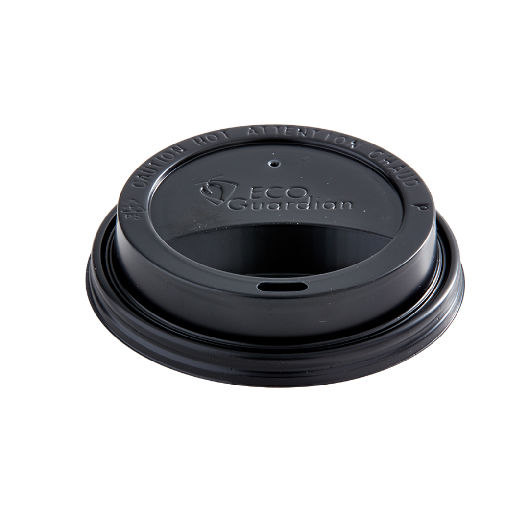 ECO Black Dome Lid for Paper Cup 100 Lids