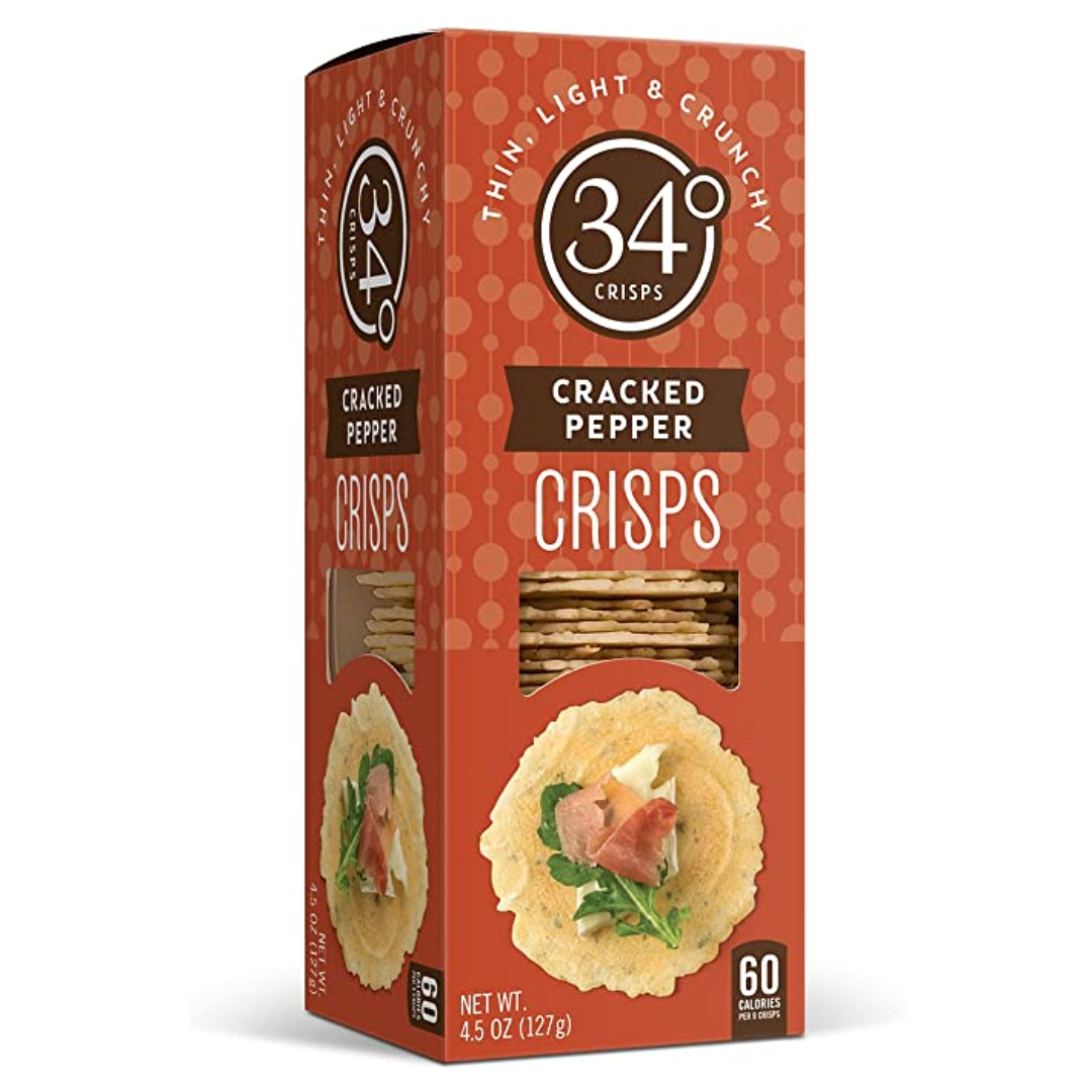 34 Degree Cracked Pepper Cracker Thins 127g