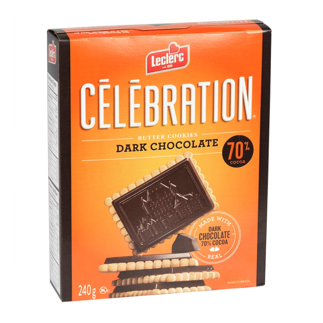 Leclerc Celebration Dark Chocolate 70% Butter Cookies 240g