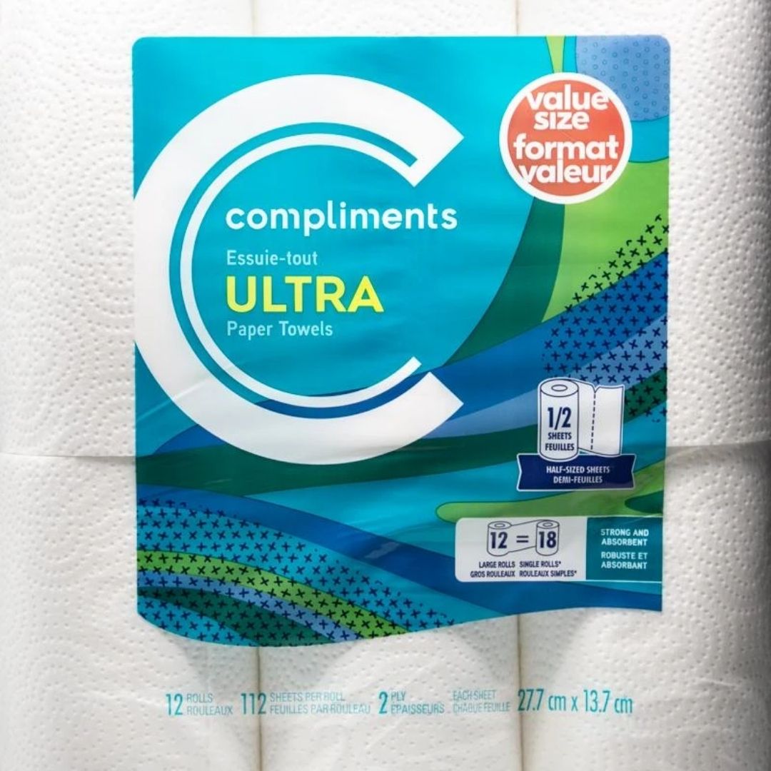 Compliments Ultra 144s 2 Ply Paper Towel 12 EA