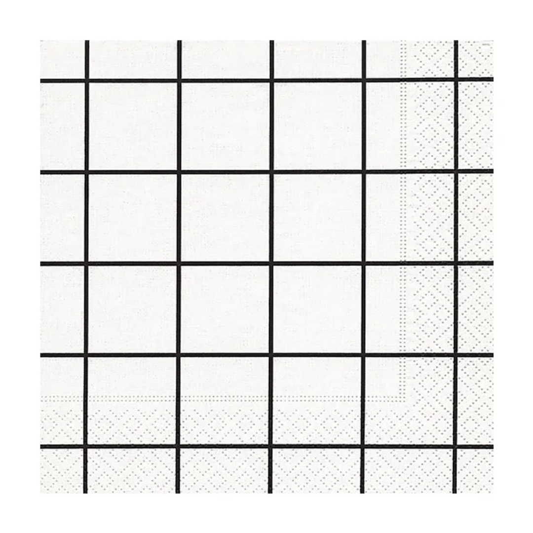 Home square white/black - Luncheon Napkin