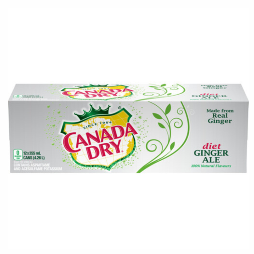 Canada Dry Diet Ginger Ale Cans 355ml x 12