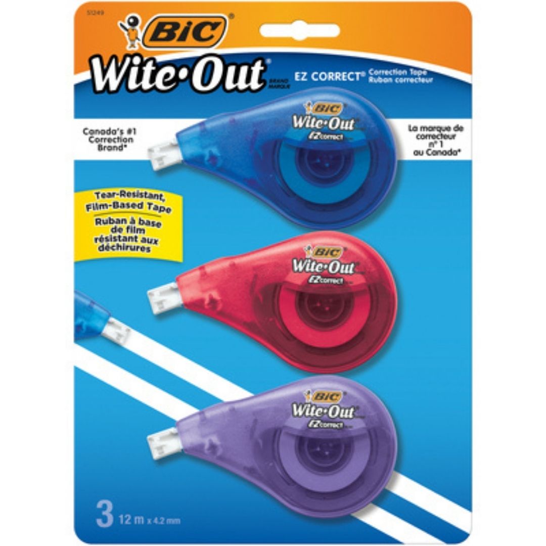 BIC Wite-Out EZ Correct Correction Tape - 3 Pack